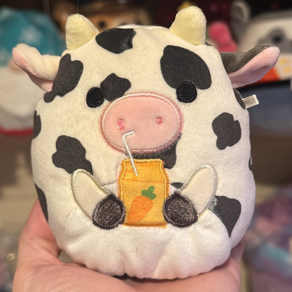 Colin the cow carrot juice squishmallow NWT hard to find!